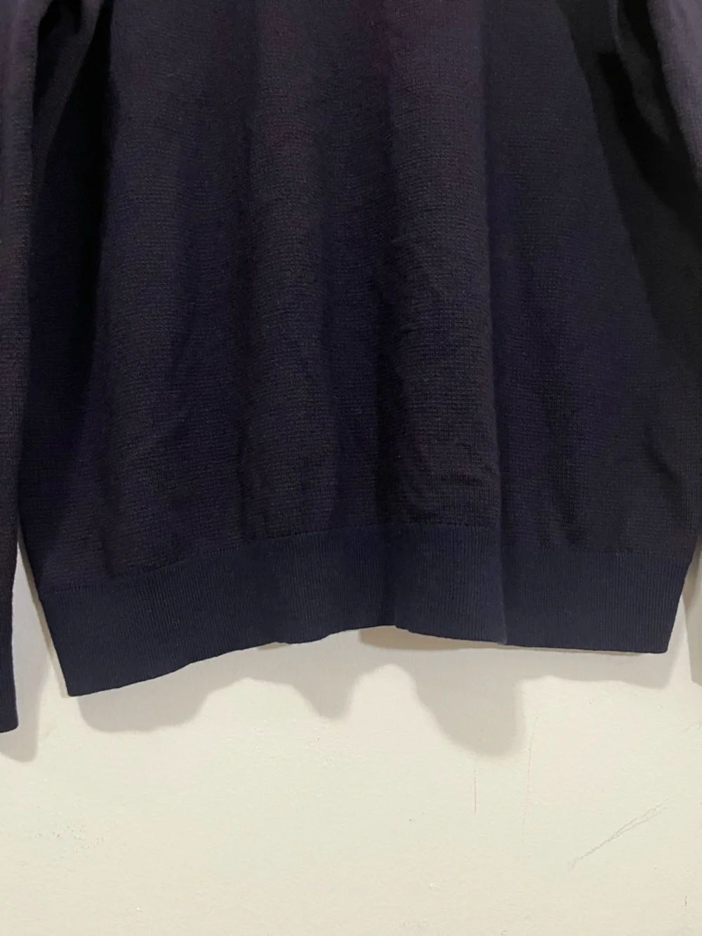 Banana Republic Sweater Mens XL Baruffa 100% Extra Fine Merino Wool 1/4 Zip